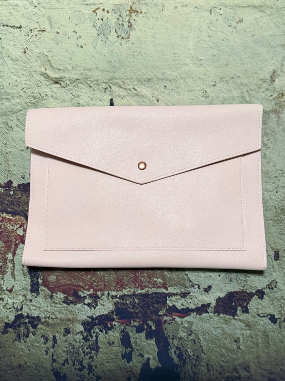 Light Peach Pink Envelope Clutch by Broken Ladder & Co.